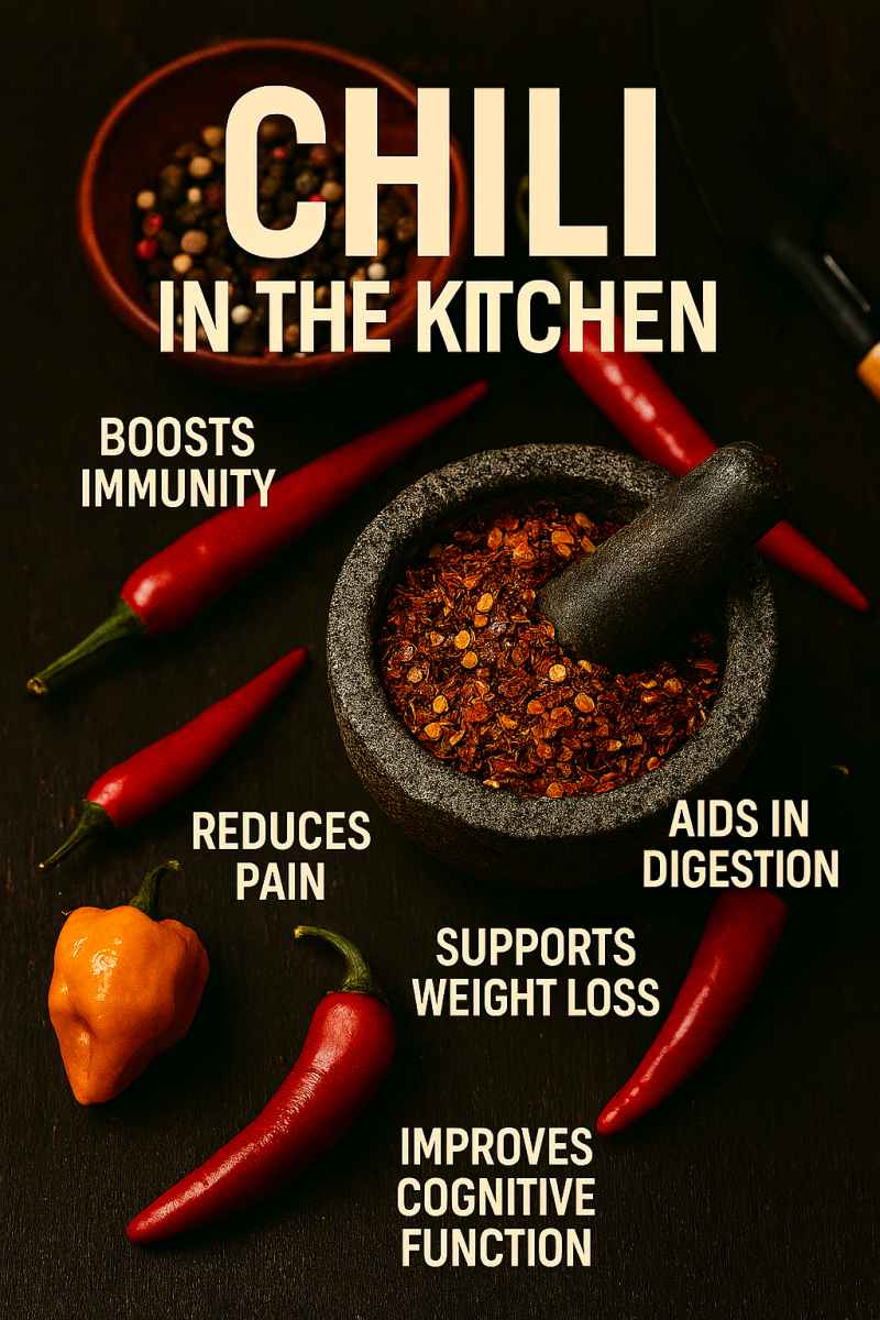 Chilli v kuchyni – fotografie